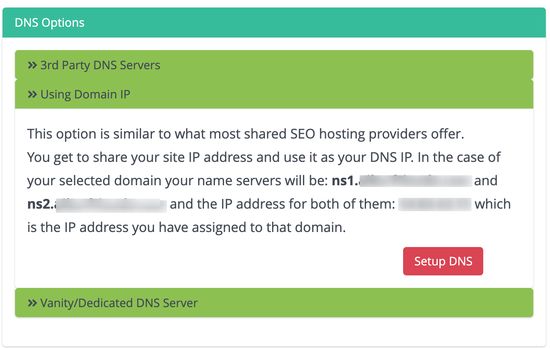 сервер vanity DNS — тот же IP-адрес