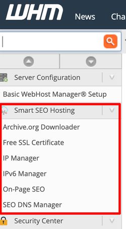 Список плагинов Smart SEO Hosting